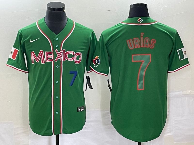 Men 2023 World Cub Mexico #7 Urias Green green Nike MLB Jersey12->more jerseys->MLB Jersey